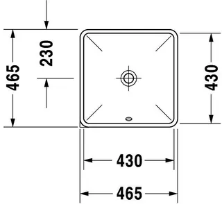 Duravit Einbauwaschtisch Starck 3 430 mm EB v.unten, mit ÜL, ohne HLB, weiß – Bild 4