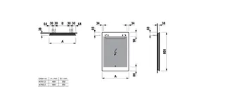 Laufen Spiegel LEELO LED-Bel. 450x800 1 Touchschalter Ein/Aus/Dimmer – Bild 2