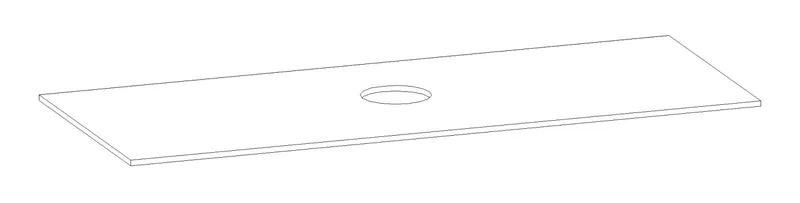 HB Waschtischplatte FB Universal WPL 140 FS 1 L:1400mmB:560mmT:12mm