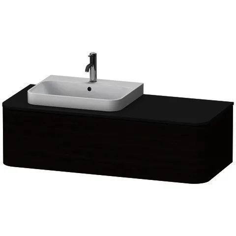 Duravit WTU HappyD2+ wandh.,354x1300x550mm 1Auszug,BP l.,nussbaum gebürstet f.ASB