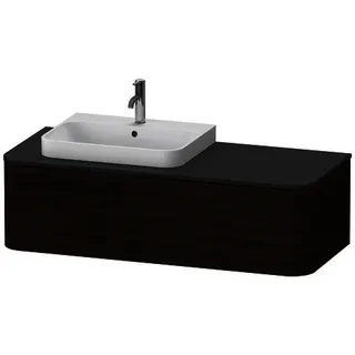 DU WTU HappyD2+ wandh.,354x1300x550mm 1Auszug,BP l.,nussbaum gebürstet f.ASB