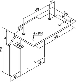 Zehnder Zubehör Bankträger ZRV434-434/1 weiß RAL 9016 – Bild 2