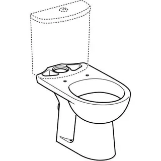 Geberit Renova Stand-WC für AP-SPK aufgesetzt Abgang horizontal, weiß – Bild 3