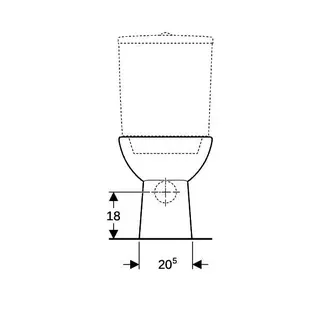 Geberit Renova Stand-WC für AP-SPK aufgesetzt Abgang horizontal, weiß – Bild 4
