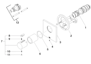 Dornbracht xTOOL UP-Therm. o.Mengenregulier. SERIENSPEZIFISCH 36501780 1/2" Chrom – Bild 4