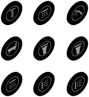 GROHE Symbolkappen 14077 für SmartControl Fertigmontagesets