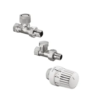OVENTROP-Thermostatventil-Set, DN10 Durchgang, mit "Uni LH, AQ, Combi 2"