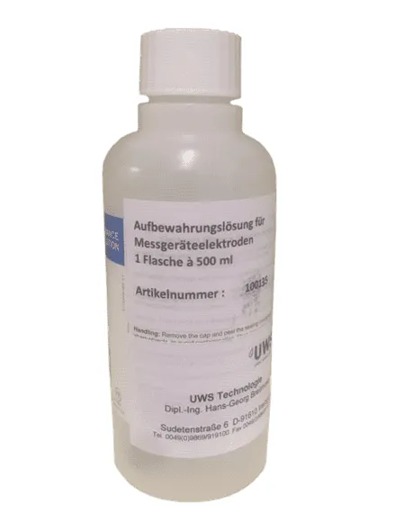 UWS Aufbewahrungsl. Messgeräteelek.500ml speziell für pH Messgerät, 500 ml
