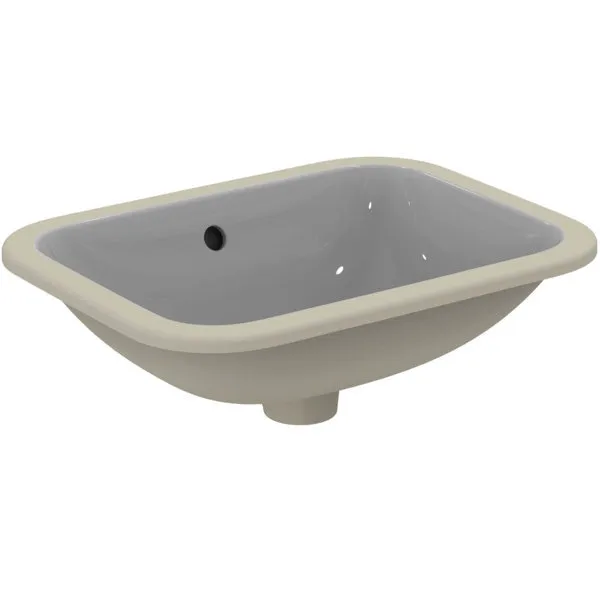 Ideal Standard Unterbau-Waschtisch Connect, rechteckig, ohne Hahnloch, mit Überlauf 500x380x175mm, Weiß