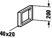 Duravit Konsolenträger Compact HTH Universal, 455x40x200mm, chrom – Bild 2