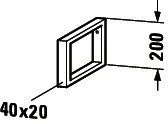 Duravit Konsolenträger Compact HTH Universal, 455x40x200mm, chrom – Bild 3