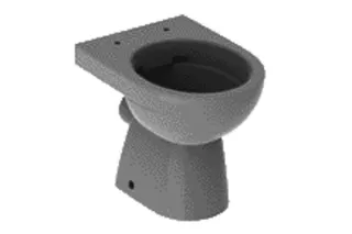 Geberit Renova Stand-WC Tiefspüler, Abg.horiz teilgeschl. Form, Rimfree, manhatten