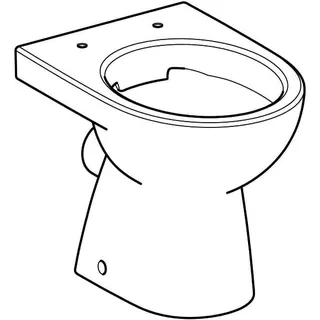 Geberit Renova Stand-WC Tiefspüler, Abg.horiz teilgeschl. Form, Rimfree, pergamon – Bild 3