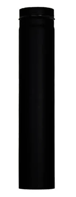 Bertrams Pelletino Rohr 1000 mm lang d:80, 0,6 mm, seno schwarz