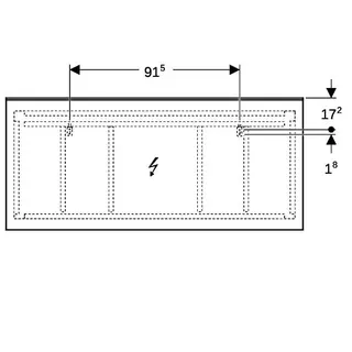 Geberit Xeno2 Lichtspiegel mit direkter und indirekter Beleuchtung, 160x71x5,5cm – Bild 4