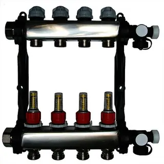 Daikin Heizkreisverteiler Edelstahl, RMV 3 3-fach Verteiler, Maße 44 x 26,5 cm