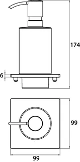Emco Seifenspender liaison 00105 für Reling chr – Bild 2