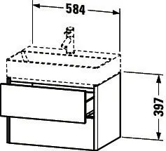 Duravit WTU XSquare 397x584x390mm 2 Schubk., Graphit Matt – Bild 3