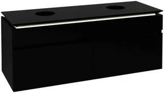 Villeroy & Boch WTUS Legato B669 1400x550x500mm m. Bel. 4 Ausz. für 2 Waschtisch Black Matt Lacquer – Bild 3