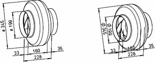 Helios RR EC 200 B Rohrventilator EC 1-PH 50/60Hz regelbar DN 200 – Bild 2