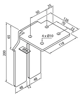 Zehnder Zubehör Bankträger ZRV324-324/1 weiß RAL 9016