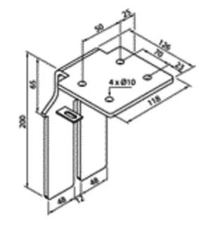 Zehnder Zubehör Bankträger ZRV324-324/1 weiß RAL 9016 – Bild 2