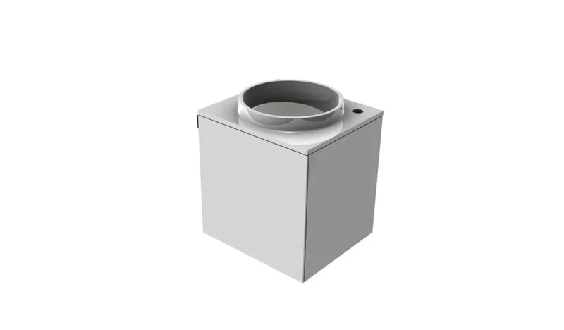 Emco Gäste-Waschtisch evo 27411 Bohrung rechts, Griff links 450 mm optiwhite