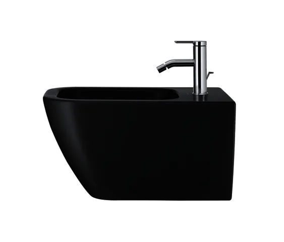 Duravit Wand-Bidet 540mm Happy D.2,Anthrazit/ Anthrazit Matt, m. ÜL, HLB, 1 HL