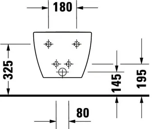 Duravit Wand-Bidet 540mm Happy D.2,Anthrazit/ Anthrazit Matt, m. ÜL, HLB, 1 HL, WG – Bild 5