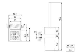 Steinberg Bürstengarnitur mit Glas 460 2904, chrom – Bild 2