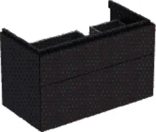 GE Xeno2 Unterschrank f. WT m. Ablg. li m. 2 Schubl., 88x53x46,2cm, sculturagrau