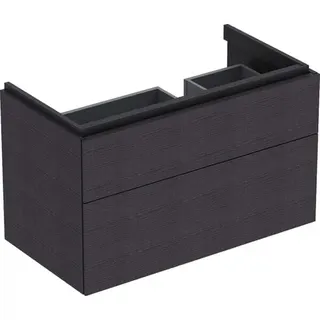 Geberit Xeno2 Unterschrank f. Waschtisch m. Ablg. links m. 2 Schubl., 88x53x46,2cm, sculturagrau – Bild 2