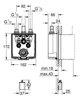 GROHE UP-Körper Eurosmart CE 36458 für Brause 6V therm. Mischung für 36456 – Bild 5