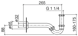 Dornbracht Bidet-Röhrengeruchverschluss SERIENNEUTRAL 10050970 1 1/4" Chrom – Bild 3
