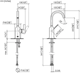 Dornbracht Waschtisch-Einhandbatterie ohne Ablaufgarnitur VAIA 33525809 Chrom – Bild 3