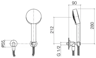 Dornbracht Schlauchbrausegarn. m.Einzelros. TARA 27803892 Schwarz matt – Bild 3