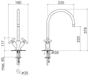 Dornbracht Einlochbatterie TARA 22815892 Chrom – Bild 3