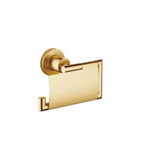 Dornbracht Papierrollenhalter mit Deckel TARA 83510892 Messing gebürstet (23kt Gold)