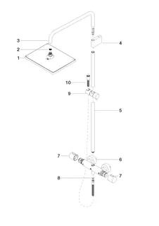 Dornbracht Shower Pipe SERIENSPEZIFISCH 34459980 Platin gebürstet – Bild 4
