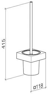 Dornbracht Toiletten-BG SERIENSPEZIFISCH 83900780 Platin gebürstet – Bild 3