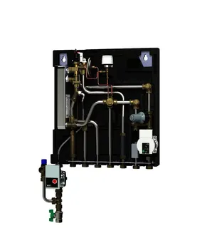 Kermi x-net Wohnungsstation S 55 Zirk. FBH-Heizkreis gem. + Heizkörper + TWW-Zirk.
