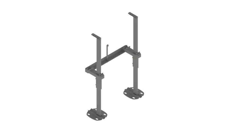 Kermi Mittenkonsolen-Set teilbar innenl. Vplus Typ20-33 BH300-500mm, RAL9016