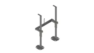 Kermi Mittenkonsolen-Set teilbar innenl. Vplus Typ20-33 BH300-500mm, RAL9016