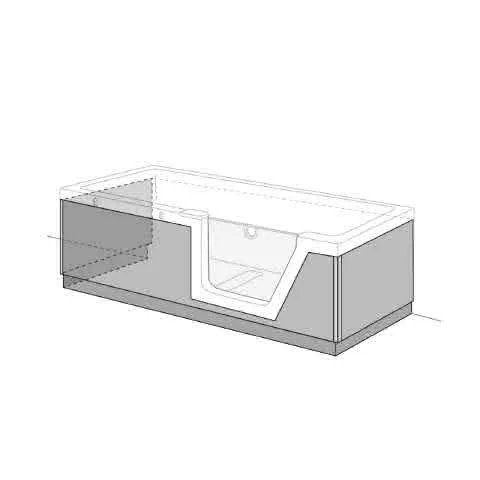 DS S PanElle Frt,RüT,Ftl StepinPure3001 001: Weiss Glanz L: 1700xB: 750
