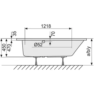 DS Eckwanne asym. Malaga 471 1750x1100 Weiß Glanz – Bild 2