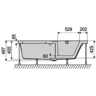 DS Badewanne m.ent. TEin rechts, DZ links Stepin Pure 1800x800 Weiß Glanz – Bild 3