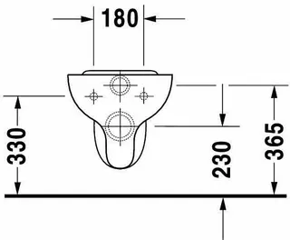 Duravit Wand-WC Design Classics Hornberg 530 mm, Tiefspüler, pergamon – Bild 2