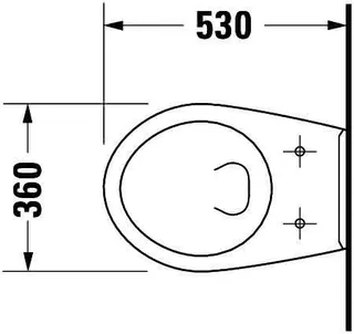 Duravit Wand-WC Design Classics Hornberg 530 mm, Tiefspüler, pergamon – Bild 3