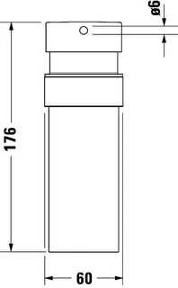 Duravit Starck T Seifenspender, Swa Matt, Akzentfarbe: Wß Satinox Matt, 60x126x176 – Bild 3