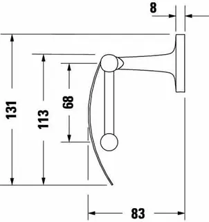 Duravit Starck T Papierrollenhalter, Chrom, 125x83x131 – Bild 4